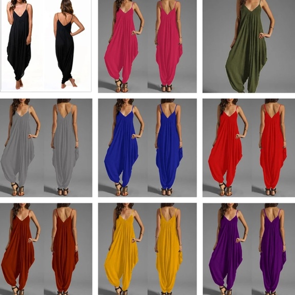 Oversized Loose Fitting Harem Jumpsuit Romper - Picture 4 of 6